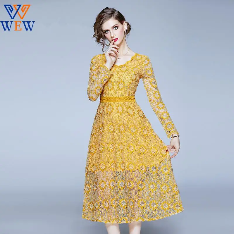 2021 spring color casual style long lace dress full sleeves empire waist slim elegant luxury hollow out fashion female dress
2021 spring color casual style long lace dress full sleeves empire waist slim elegant luxury hollow out fashion female dress