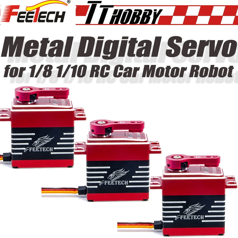TTHOBBY FEETECH Metal Digital Servo Waterproof Servos 25kg 30kg 35kg High Speed Large Torque 25T for 1/8 1/10 RC Car Motor Robot
TTHOBBY FEETECH Metal Digital Servo Waterproof Servos 25kg 30kg 35kg High Speed Large Torque 25T for 1/8 1/10 RC Car Motor Robot
