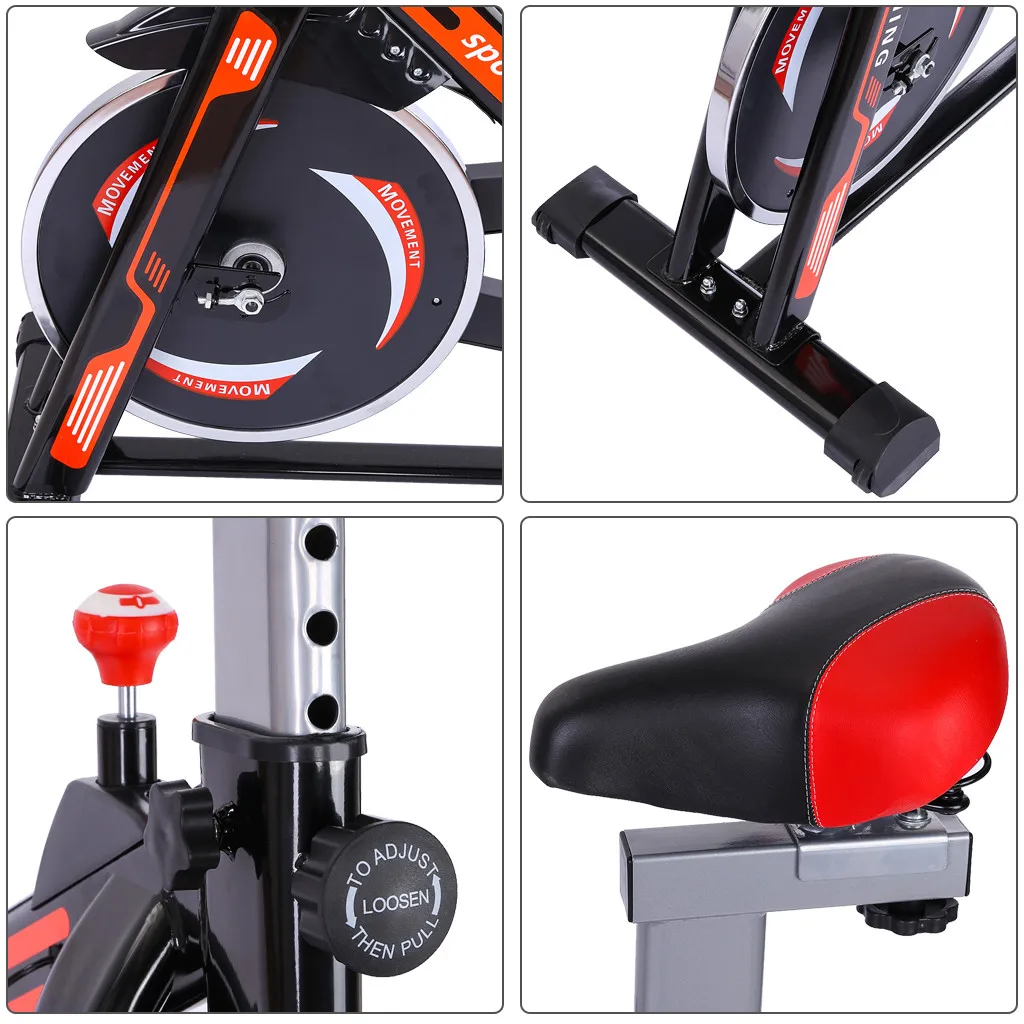 Portable Indoor Cycling Bike With Shock Absorption System Professional Stationary Bike w/ Heavy Duty Flywheel Exercise Sport
Portable Indoor Cycling Bike With Shock Absorption System Professional Stationary Bike w/ Heavy Duty Flywheel Exercise Sport