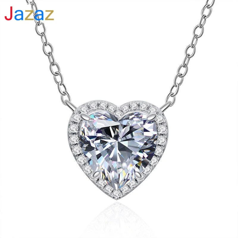 Jazaz 100% 925 Sterling Silver Heart Cut Moissanite Gemstone Diamonds Women Pendant Necklace Fine Jewelry Gift Wholesale B0301
Jazaz 100% 925 Sterling Silver Heart Cut Moissanite Gemstone Diamonds Women Pendant Necklace Fine Jewelry Gift Wholesale B0301