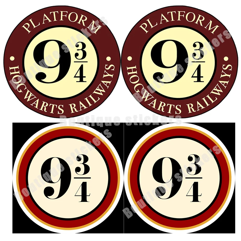 4-piece Set 9 3/4 Platform Hogwarts Railway Car Sticker Accessories Motorcycle Wallpaper Computer Pvc Vinyl Sticker
4-piece Set 9 3/4 Platform Hogwarts Railway Car Sticker Accessories Motorcycle Wallpaper Computer Pvc Vinyl Sticker