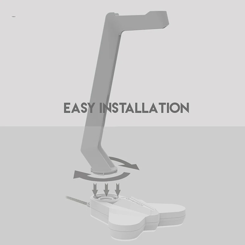 RGB Headphone Holder Detachable Desktop Bracket Stand Display Shelf with Anti-slip Pad for Gaming Headset Accessories 
RGB Headphone Holder Detachable Desktop Bracket Stand Display Shelf with Anti-slip Pad for Gaming Headset Accessories