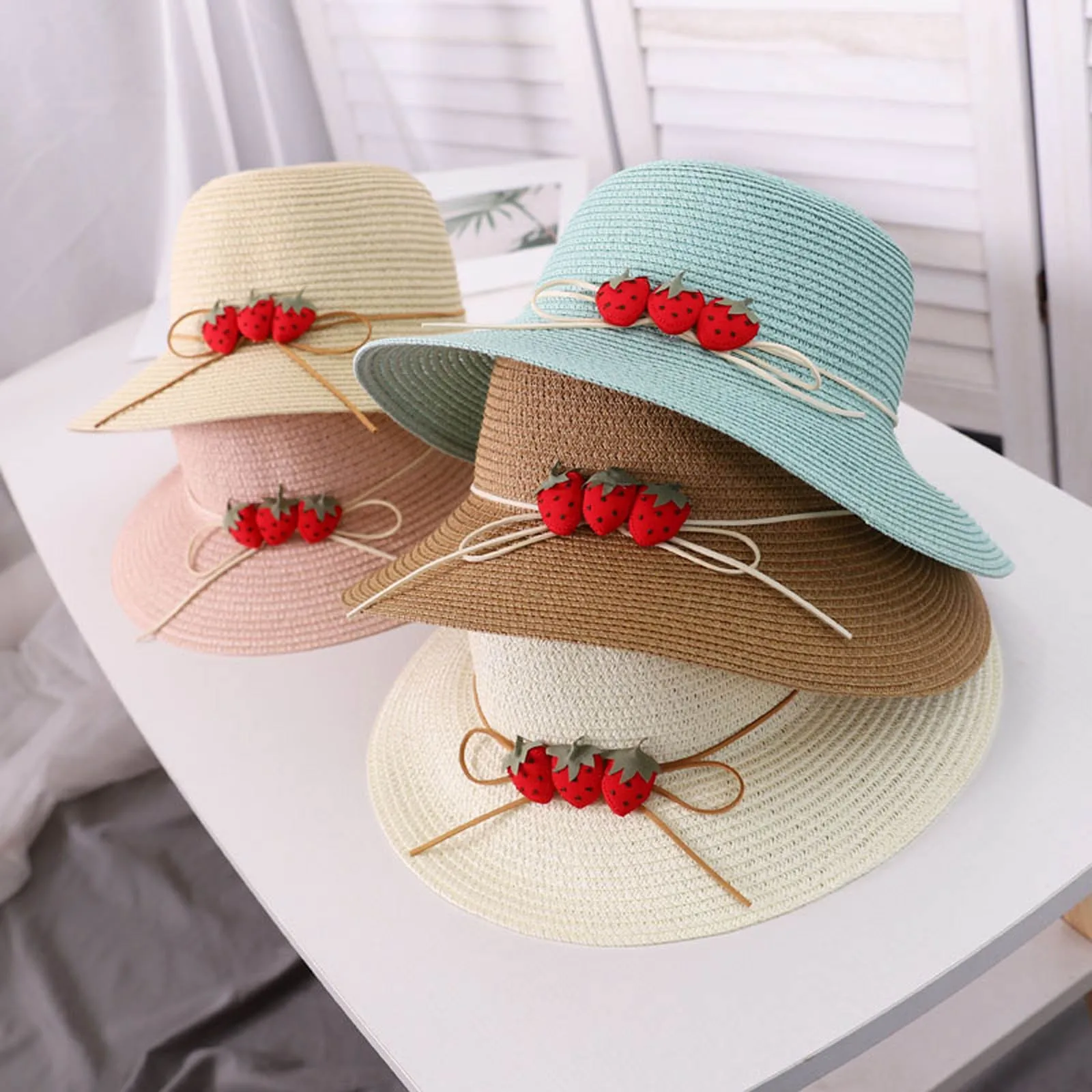 Sunscreen Cute Beach Sun Hat UPF 50+ Children Kids Fashion Strawberry Decorative Knitting Fisherman Hat Sunhats gorras mujer A30
Sunscreen Cute Beach Sun Hat UPF 50+ Children Kids Fashion Strawberry Decorative Knitting Fisherman Hat Sunhats gorras mujer A30