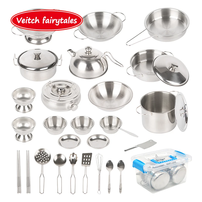 Veitch fairytales Children Learning Education Toy Pretend Play Cooking Game Stainless Steel Cookware Kid Kitchen Toy Set 
Veitch fairytales Children Learning Education Toy Pretend Play Cooking Game Stainless Steel Cookware Kid Kitchen Toy Set