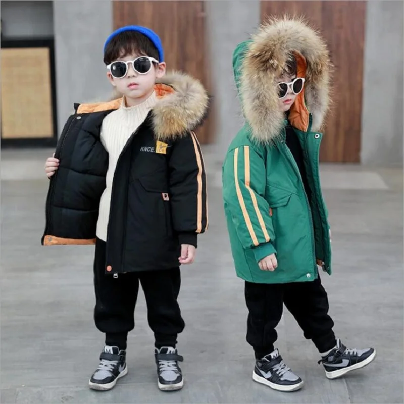 Winter 2-10Years Baby Boys Cotton Padded Coat Children's Outwear Thickened Hooded Fur Collar Warm Jacket For Kids Clothes Tops
Winter 2-10Years Baby Boys Cotton Padded Coat Children's Outwear Thickened Hooded Fur Collar Warm Jacket For Kids Clothes Tops
