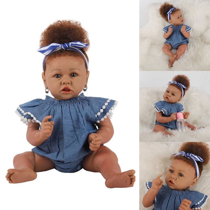 23inch African Doll Rebirth Doll Washable Simulation Baby Silicone with Realistic Black Hair, Newborn Toddler Gift
23inch African Doll Rebirth Doll Washable Simulation Baby Silicone with Realistic Black Hair, Newborn Toddler Gift