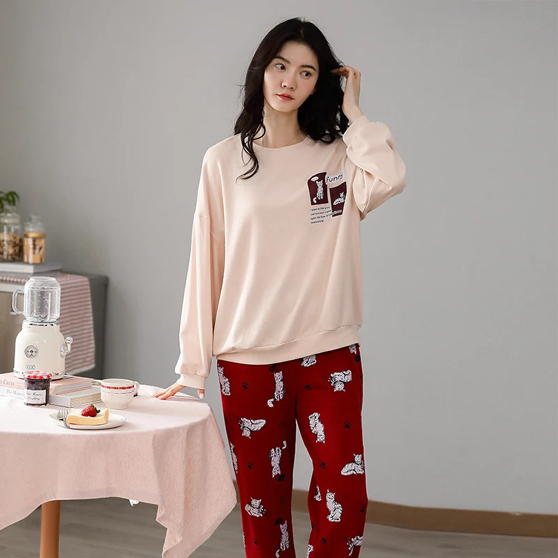 JRMISSLI 2021 Women Cartoon Round Neck Homewear Autumn Winter Cotton Pijama 2 Piece Long Sleeves Pajamas Plus Size Pyjamas
JRMISSLI 2021 Women Cartoon Round Neck Homewear Autumn Winter Cotton Pijama 2 Piece Long Sleeves Pajamas Plus Size Pyjamas