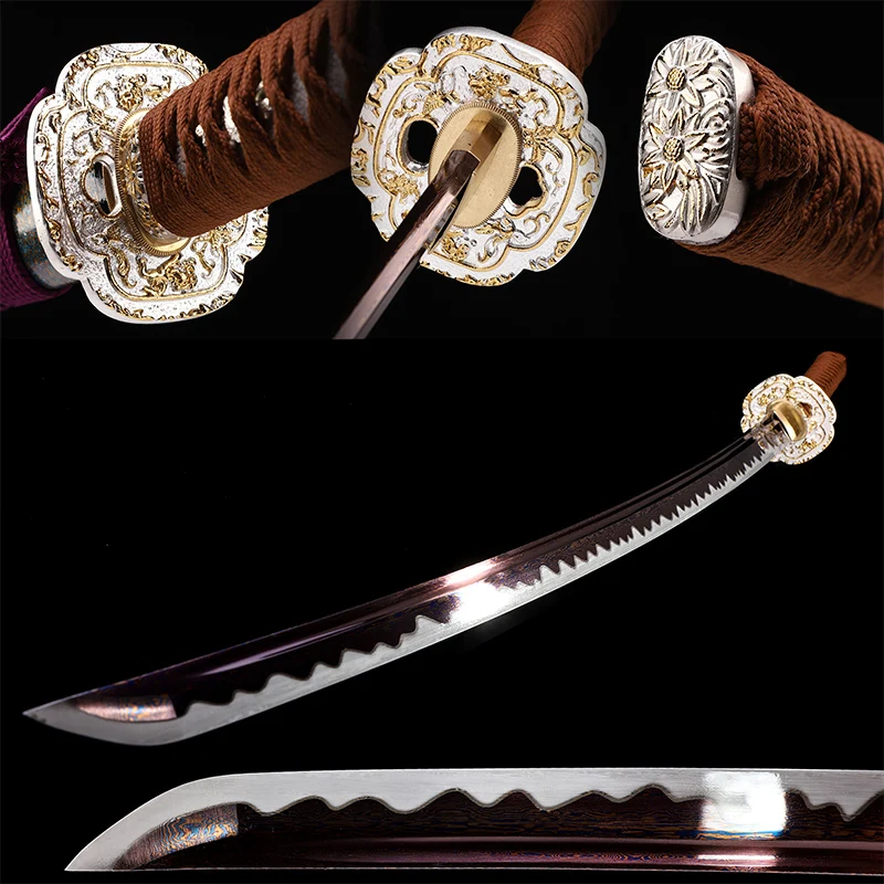 Real Japanese Katanas Swords Hundred Steelmaking Damascus steel Razor Sharp Full Tang Full Handmade Katanas -41 inch
Real Japanese Katanas Swords Hundred Steelmaking Damascus steel Razor Sharp Full Tang Full Handmade Katanas -41 inch