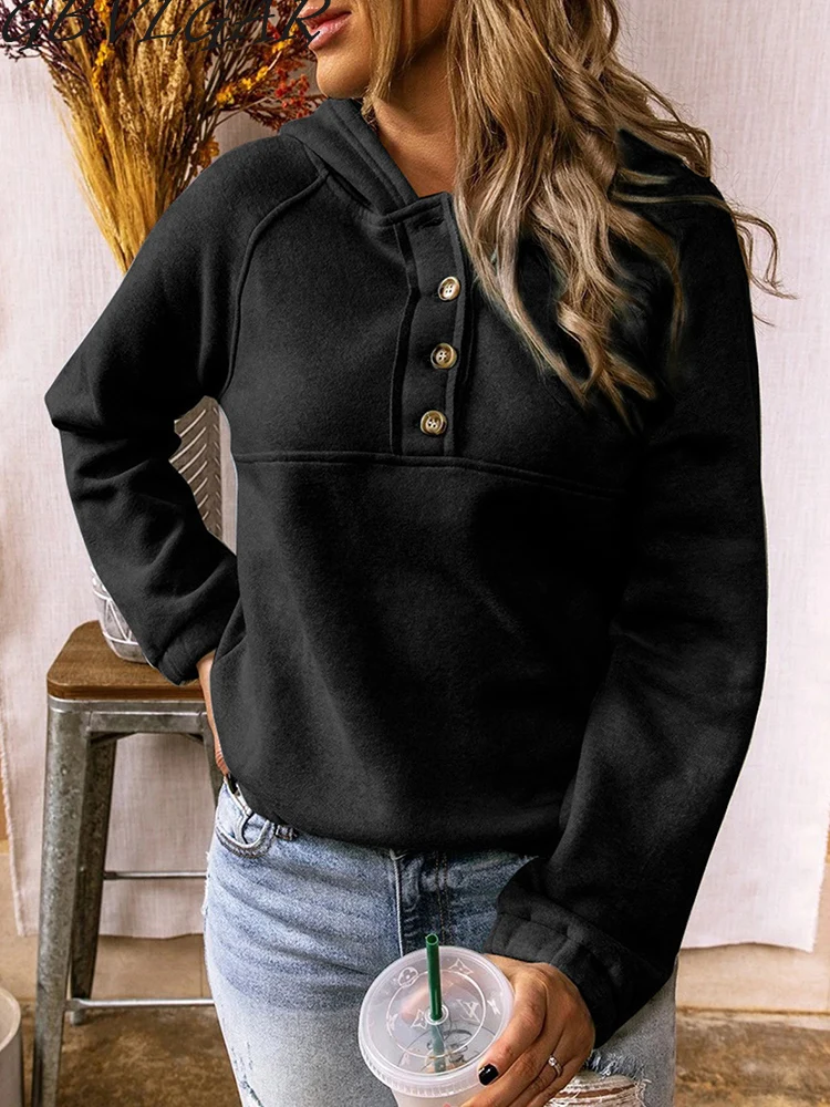 Autumn Long Sleeve Pullover Sweatshirt Casual Solid Women Harajuku Hooded Sweatshirt Female Winter Button Loose Hoodies Tops 3XL
Autumn Long Sleeve Pullover Sweatshirt Casual Solid Women Harajuku Hooded Sweatshirt Female Winter Button Loose Hoodies Tops 3XL