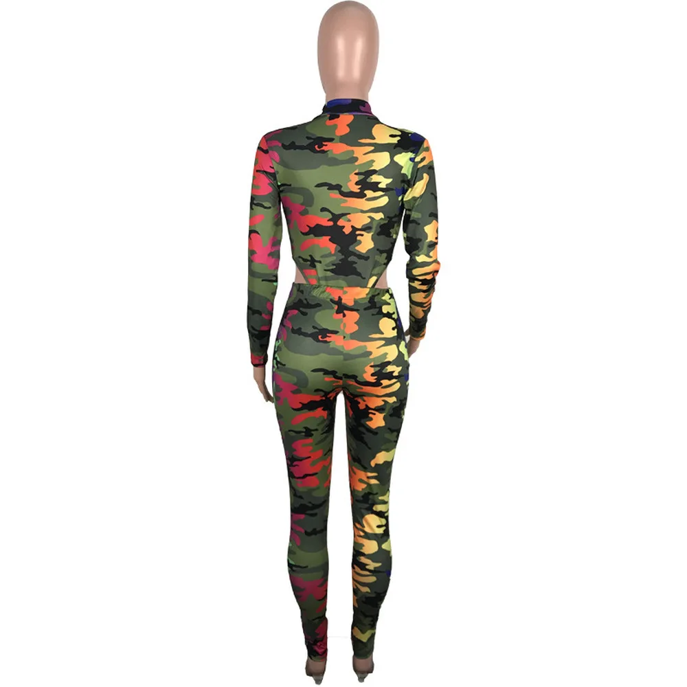 Colorful Camouflage Print Long Sleeve Slim Bodysuit+skinny Trouser Autumn Clothes 2021 Casual Active Wear Matching Set Outfits
Colorful Camouflage Print Long Sleeve Slim Bodysuit+skinny Trouser Autumn Clothes 2021 Casual Active Wear Matching Set Outfits