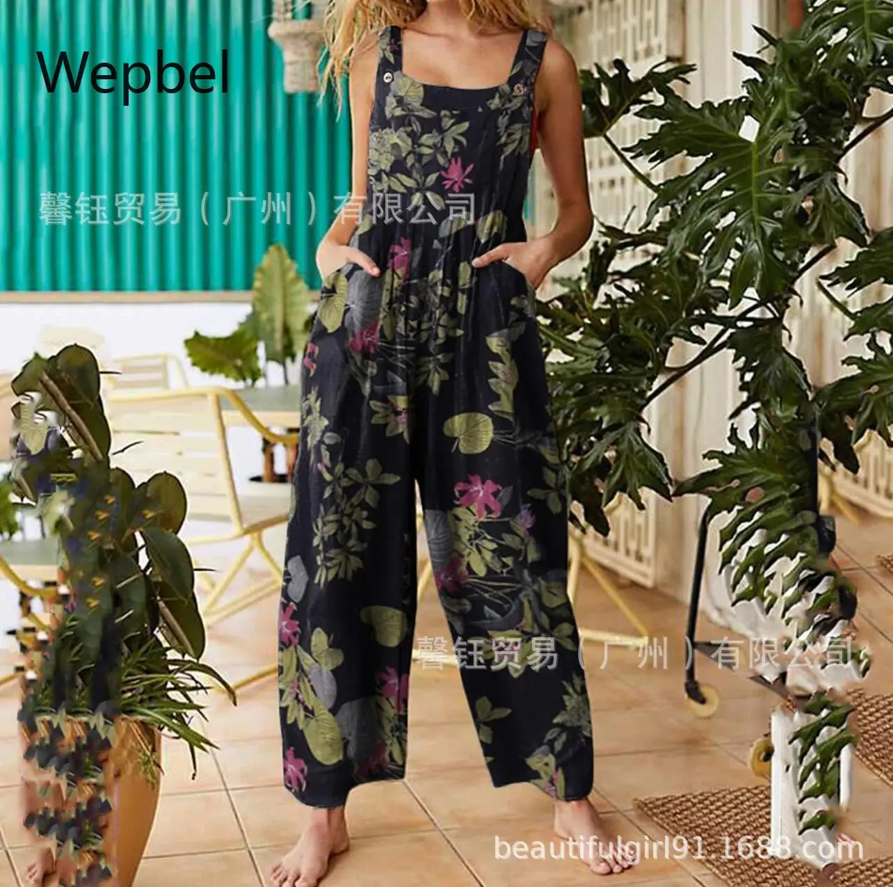 Wepbel Pocket Overalls Jumpsuits Summer Floral Print Jumpsuits Women Sleeveless Loose Button Sling Wide Leg Pants Jumpsuits
Wepbel Pocket Overalls Jumpsuits Summer Floral Print Jumpsuits Women Sleeveless Loose Button Sling Wide Leg Pants Jumpsuits