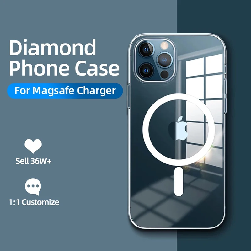 Transparent Magnetic Magnet Case for iPhone 13 12 11 Pro Max Mini 7 8 Plus X XS Max XR Magsafing Support Wireless Charging Cover
Transparent Magnetic Magnet Case for iPhone 13 12 11 Pro Max Mini 7 8 Plus X XS Max XR Magsafing Support Wireless Charging Cover
