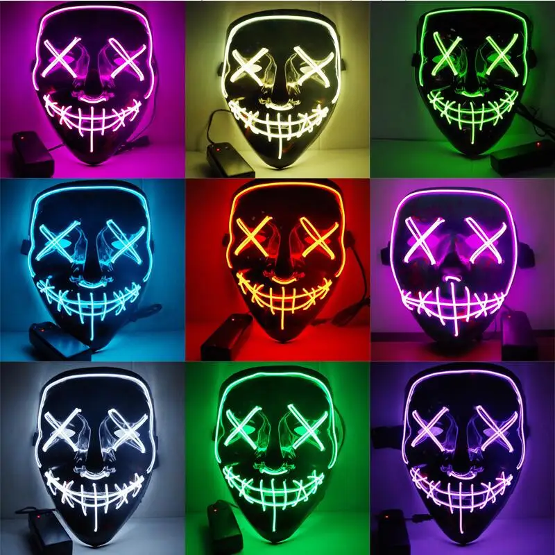 Halloween Party Masks Halloween Horror Glow LED Mask Light Glow In The Dark Mascara Horror Mask Glowing Cosplay Costume Masque
Halloween Party Masks Halloween Horror Glow LED Mask Light Glow In The Dark Mascara Horror Mask Glowing Cosplay Costume Masque