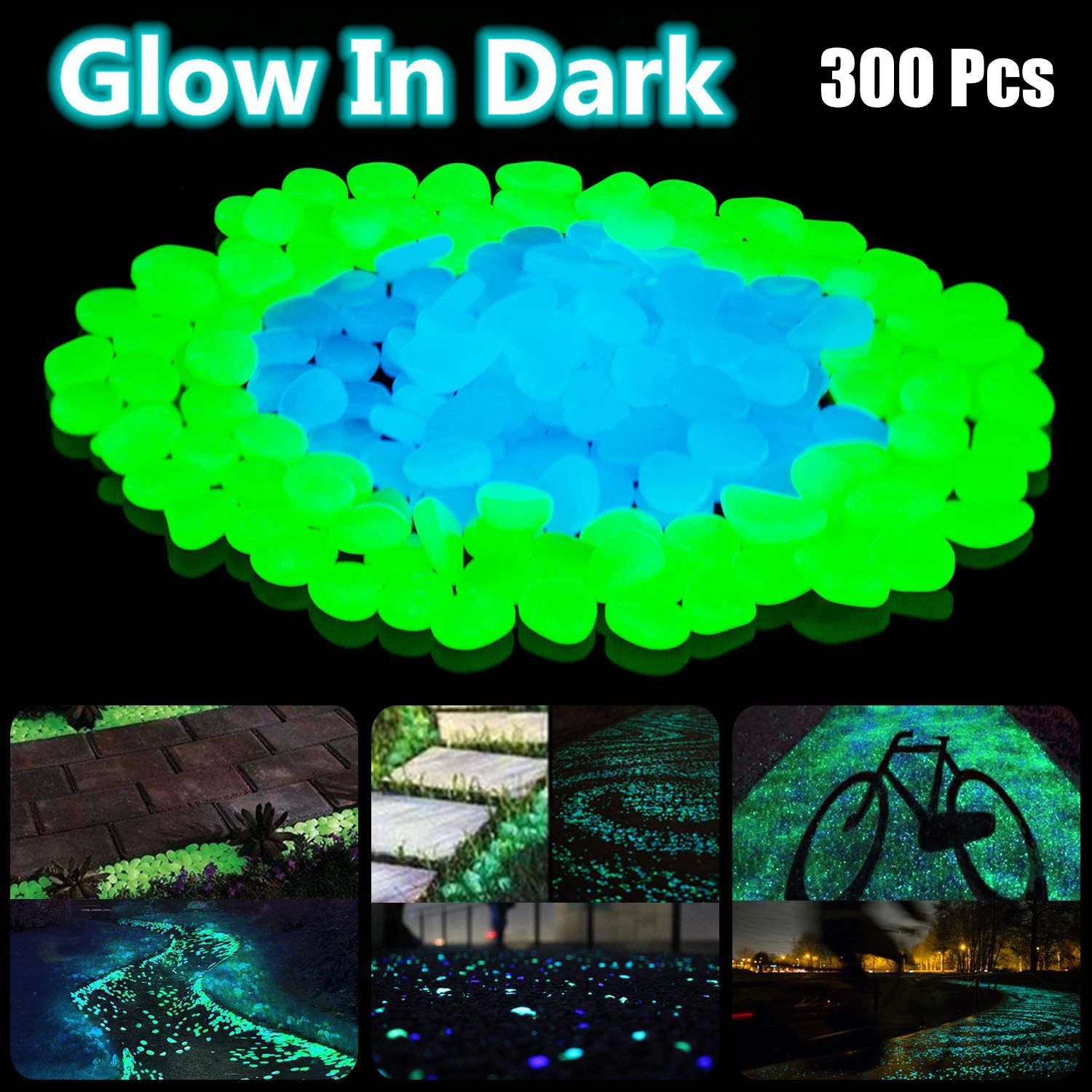 300 Pcs Glow In The Dark Pebbles Garden Rocks Luminous Stones for Indoor Outdoor Yards Lawns Walkways Driveway Plants Aquarium
300 Pcs Glow In The Dark Pebbles Garden Rocks Luminous Stones for Indoor Outdoor Yards Lawns Walkways Driveway Plants Aquarium