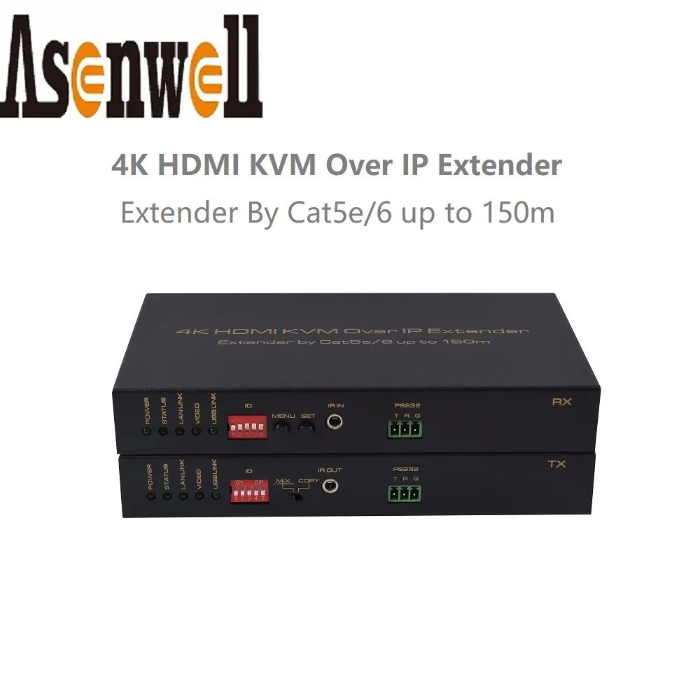 4K KVM HDMI Extender Over IP Cat5e Cat6 One to Multi Way RS232 USB Keyboard Mouse Control HDMI Transmitter and Receiver for CCTV
4K KVM HDMI Extender Over IP Cat5e Cat6 One to Multi Way RS232 USB Keyboard Mouse Control HDMI Transmitter and Receiver for CCTV