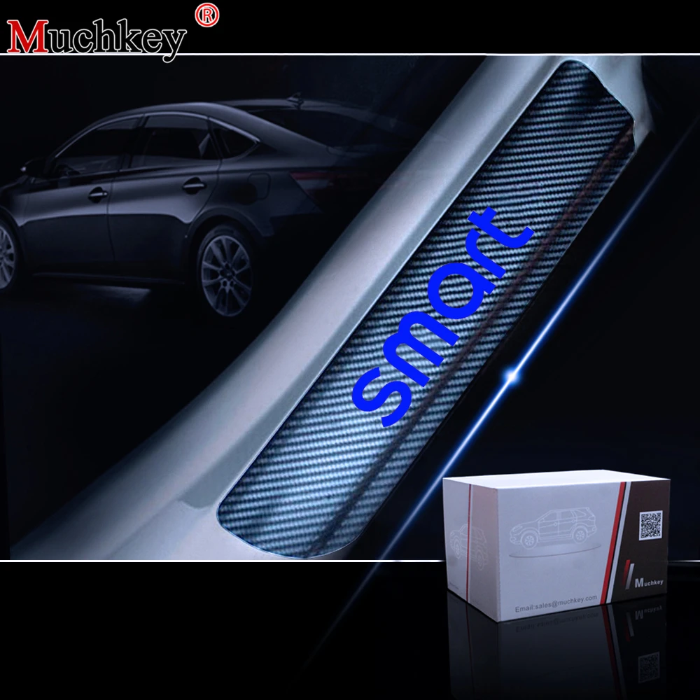 4Pcs For Smart Car Door Sill Welcome Pedal Stickers Carbon Fiber Vinyl Sticker Door Threshold Plate Scuff Plate Car Accessories
4Pcs For Smart Car Door Sill Welcome Pedal Stickers Carbon Fiber Vinyl Sticker Door Threshold Plate Scuff Plate Car Accessories