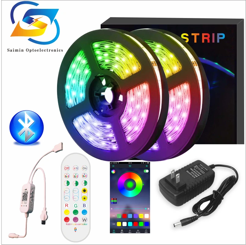AC100-240V Bluetooth LED Strip Lighting RGB 5050 interior outdoor Lamp KTV DJ Party Bar Light garden tree plant string lights
AC100-240V Bluetooth LED Strip Lighting RGB 5050 interior outdoor Lamp KTV DJ Party Bar Light garden tree plant string lights