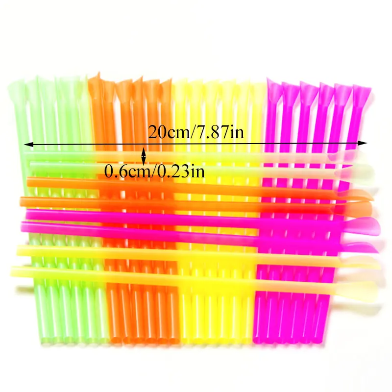50pcs Plastic Drinking Straw Spoon Washable Bar Accessory Kitchen Supplies Disposable Tea Tools Colorful Drinking Straw Spoon
50pcs Plastic Drinking Straw Spoon Washable Bar Accessory Kitchen Supplies Disposable Tea Tools Colorful Drinking Straw Spoon