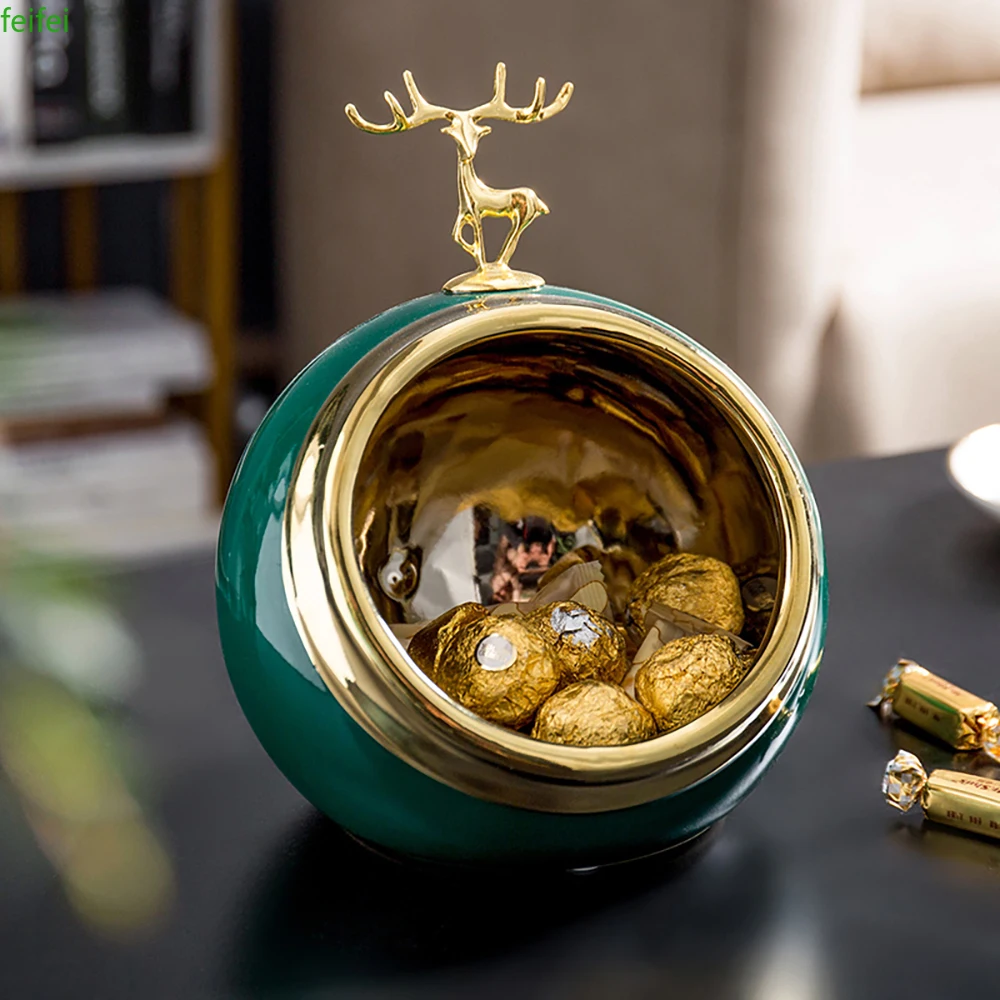Ceramic Nordic elk storage can elk logo candy storage can table decoration decoration interior home decoration accessories gift
Ceramic Nordic elk storage can elk logo candy storage can table decoration decoration interior home decoration accessories gift