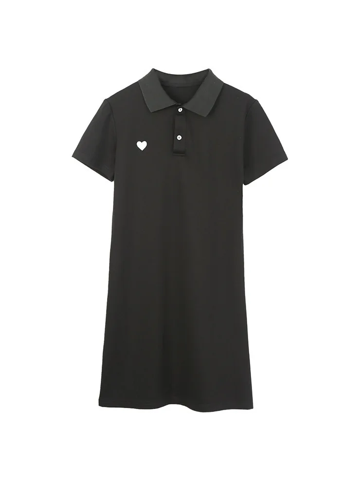 Hong Kong 2021 Summer New Short Sleeve Straight Polo Collar European and American Style Dress Embroidered Skirt Female Leisure
Hong Kong 2021 Summer New Short Sleeve Straight Polo Collar European and American Style Dress Embroidered Skirt Female Leisure