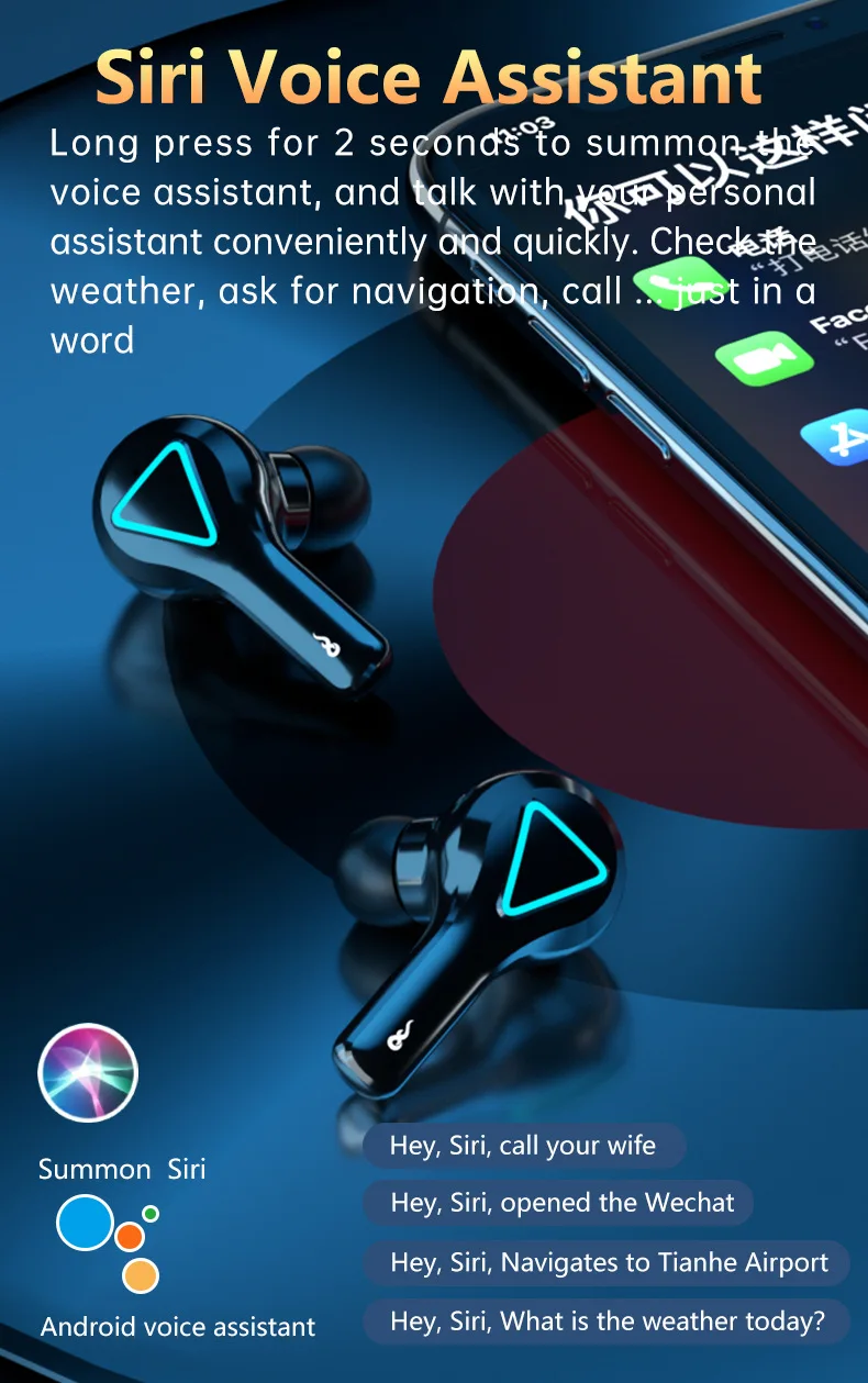 A15 TWS Bluetooth 5.1 Earphones 2000mAh Charging Box Wireless Headphone Waterproof Earbuds Headsets With Microphone
A15 TWS Bluetooth 5.1 Earphones 2000mAh Charging Box Wireless Headphone Waterproof Earbuds Headsets With Microphone