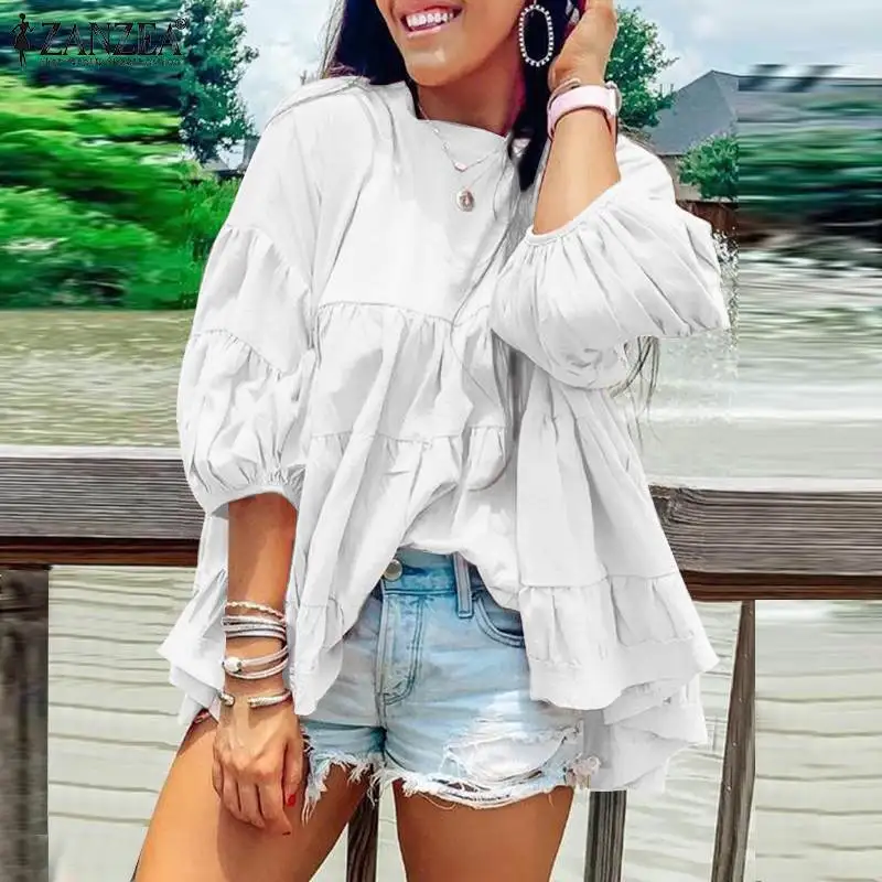 ZANZEA Elegant Women Street Shirt Chemise Tops Oversize Solid Blouse ONeck Long Sleeve Casual Chemise Femme Clothing Baggy Blusa
ZANZEA Elegant Women Street Shirt Chemise Tops Oversize Solid Blouse ONeck Long Sleeve Casual Chemise Femme Clothing Baggy Blusa