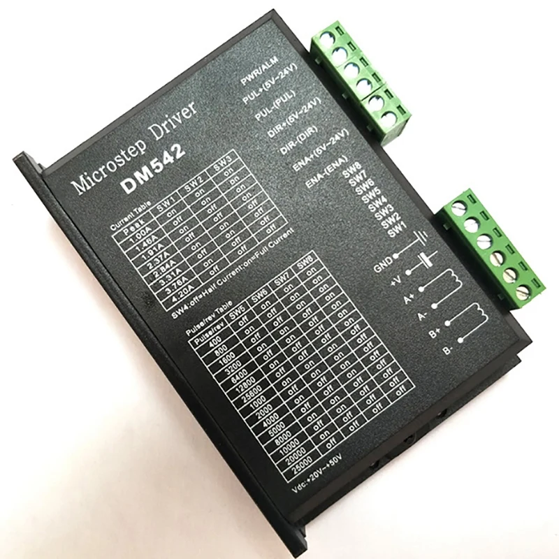 Stepper Motor Driver 1.5nm Suit Set Two-Phase Subdivision DM542 Stepper Motor Driver for 57 Stepper Motor 
Stepper Motor Driver 1.5nm Suit Set Two-Phase Subdivision DM542 Stepper Motor Driver for 57 Stepper Motor