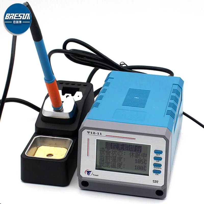 T12-11 lead-free soldering station intelligent Digital temperature control for phone motherboard welding BGA rework tools set
T12-11 lead-free soldering station intelligent Digital temperature control for phone motherboard welding BGA rework tools set