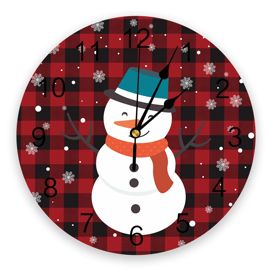 Круглые рождественские настенные часы в красную клетку, с изображением снеговика, современный дизайн, украшение для дома, гостиной, детская... 
Круглые рождественские настенные часы в красную клетку, с изображением снеговика, современный дизайн, украшение для дома, гостиной, детская...