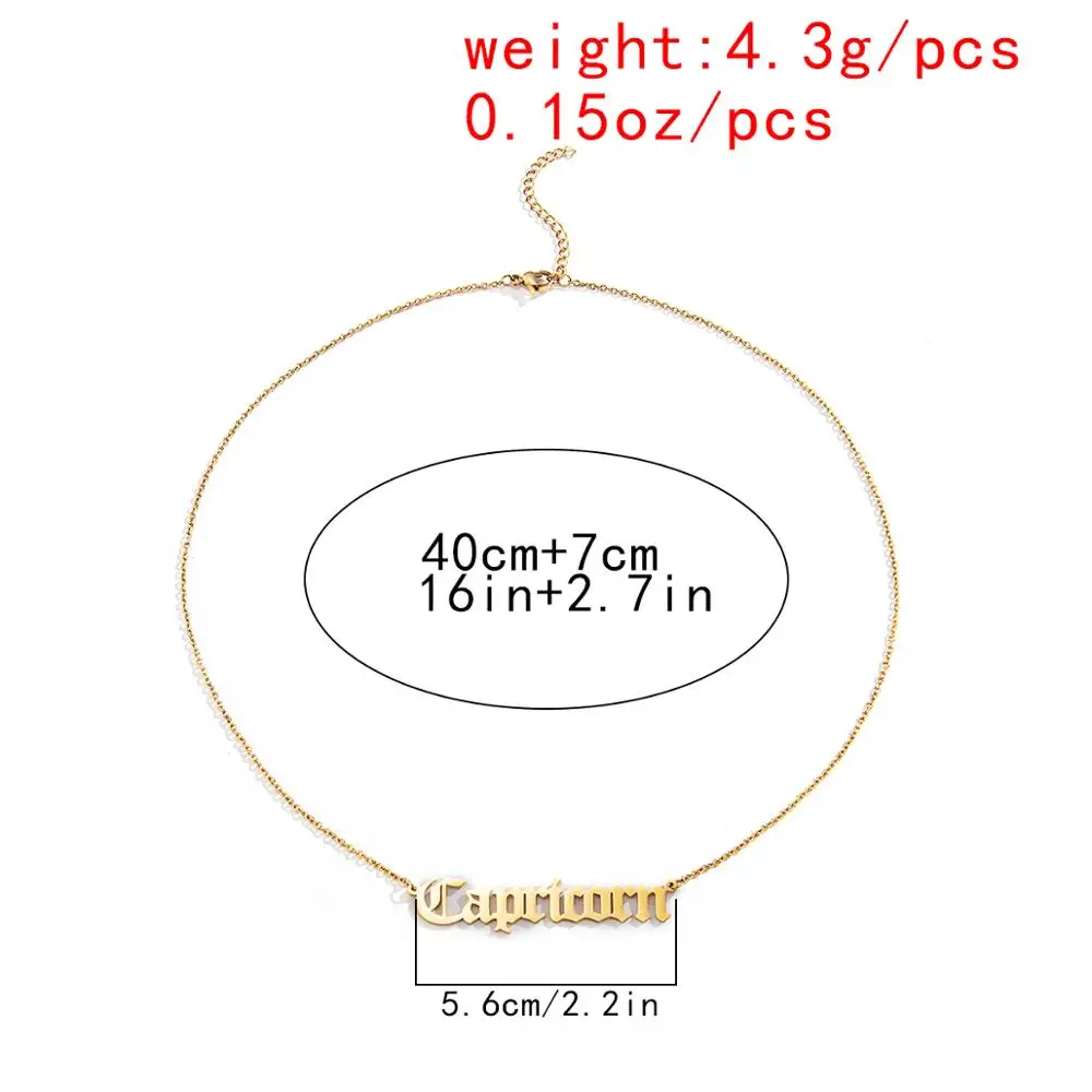 Salircon Designed Zodiac Necklaces 12 Constellation Letter Aries Stainless Steel Classic Pendant Necklace Women Jewelry 2020 New
Salircon Designed Zodiac Necklaces 12 Constellation Letter Aries Stainless Steel Classic Pendant Necklace Women Jewelry 2020 New