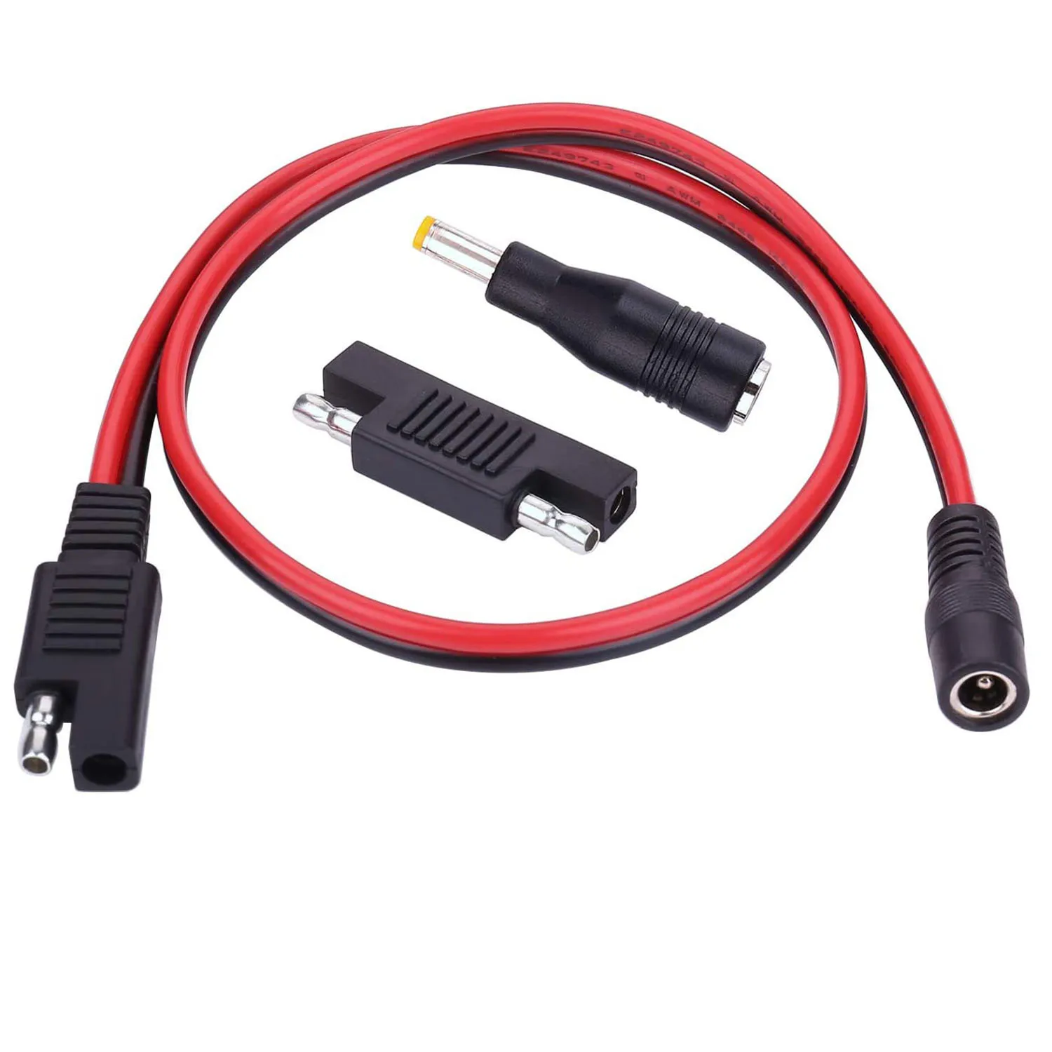 SAE Plug to DC 5.5mm x 2.1mm Female 14AWG Adapter Cable with Sae Polarity Reverse DC 8mm Adapter for Automotive RV Solar Panel
SAE Plug to DC 5.5mm x 2.1mm Female 14AWG Adapter Cable with Sae Polarity Reverse DC 8mm Adapter for Automotive RV Solar Panel