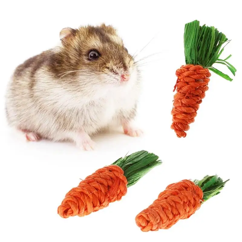 3PC Hamster Rabbit Chew Toy Weave Grass Carrot Bite Grind Teeth Toys For Bunny Ferrets Teeth Cleaning Molar Toys Pet Accessories
3PC Hamster Rabbit Chew Toy Weave Grass Carrot Bite Grind Teeth Toys For Bunny Ferrets Teeth Cleaning Molar Toys Pet Accessories