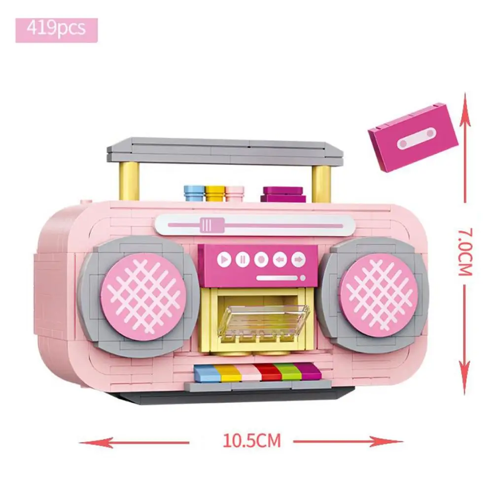 hot classical technical Creative pink Retro mini radio recorder model brick micro diamond building blocks toys for children gift 
hot classical technical Creative pink Retro mini radio recorder model brick micro diamond building blocks toys for children gift