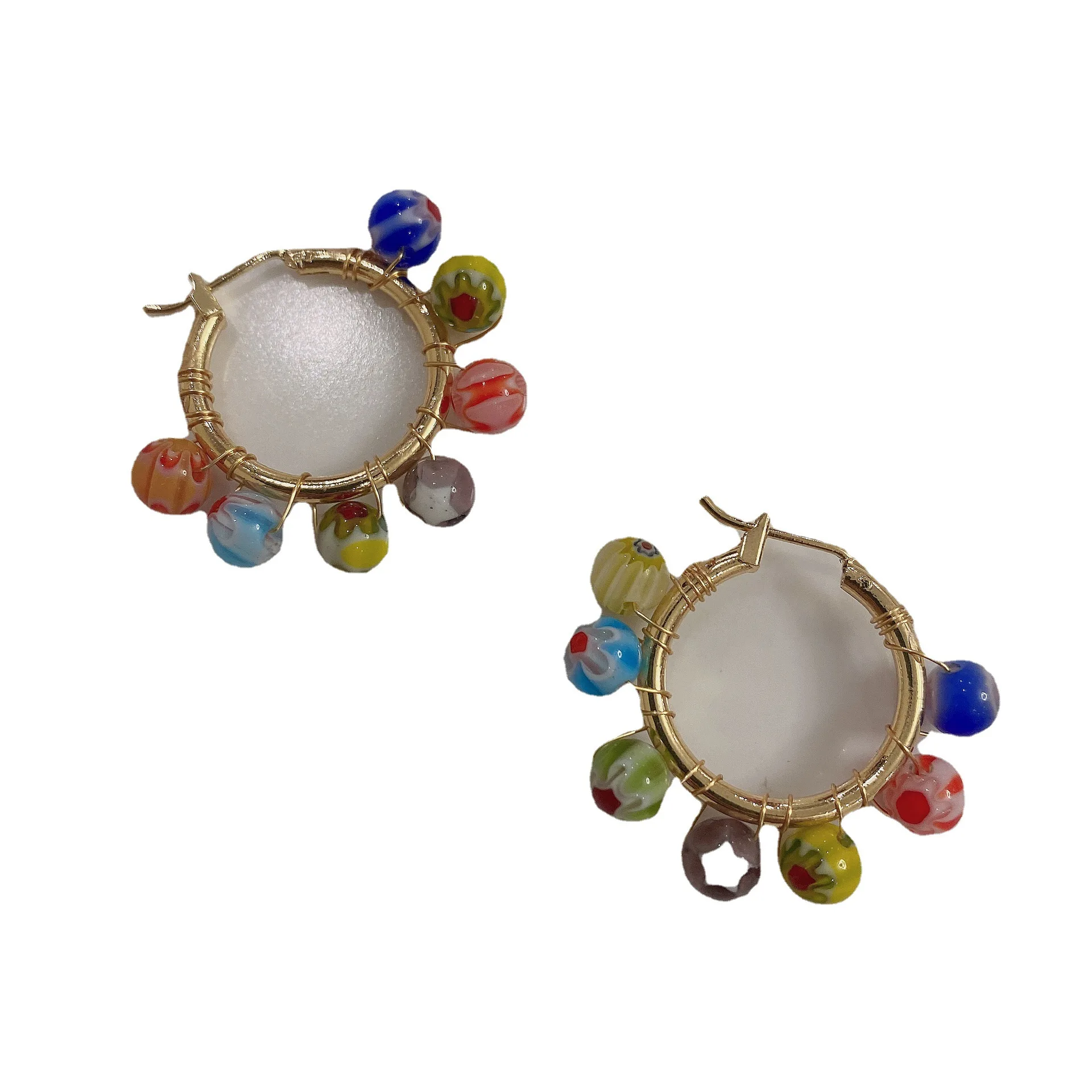 LOVOACC Korean Vintage Rainbow Beads Hoop Earrings for Women Colorful Arcylic Beading Statement Earrings Holiday Jewelry 2021
LOVOACC Korean Vintage Rainbow Beads Hoop Earrings for Women Colorful Arcylic Beading Statement Earrings Holiday Jewelry 2021