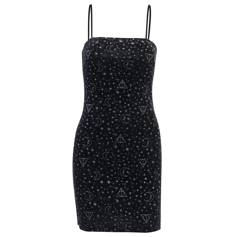 Dark Starry Sky Print Sling Small Black Dress Ins Style Suede High Waist Slit Mini Dress Dresses
Dark Starry Sky Print Sling Small Black Dress Ins Style Suede High Waist Slit Mini Dress Dresses