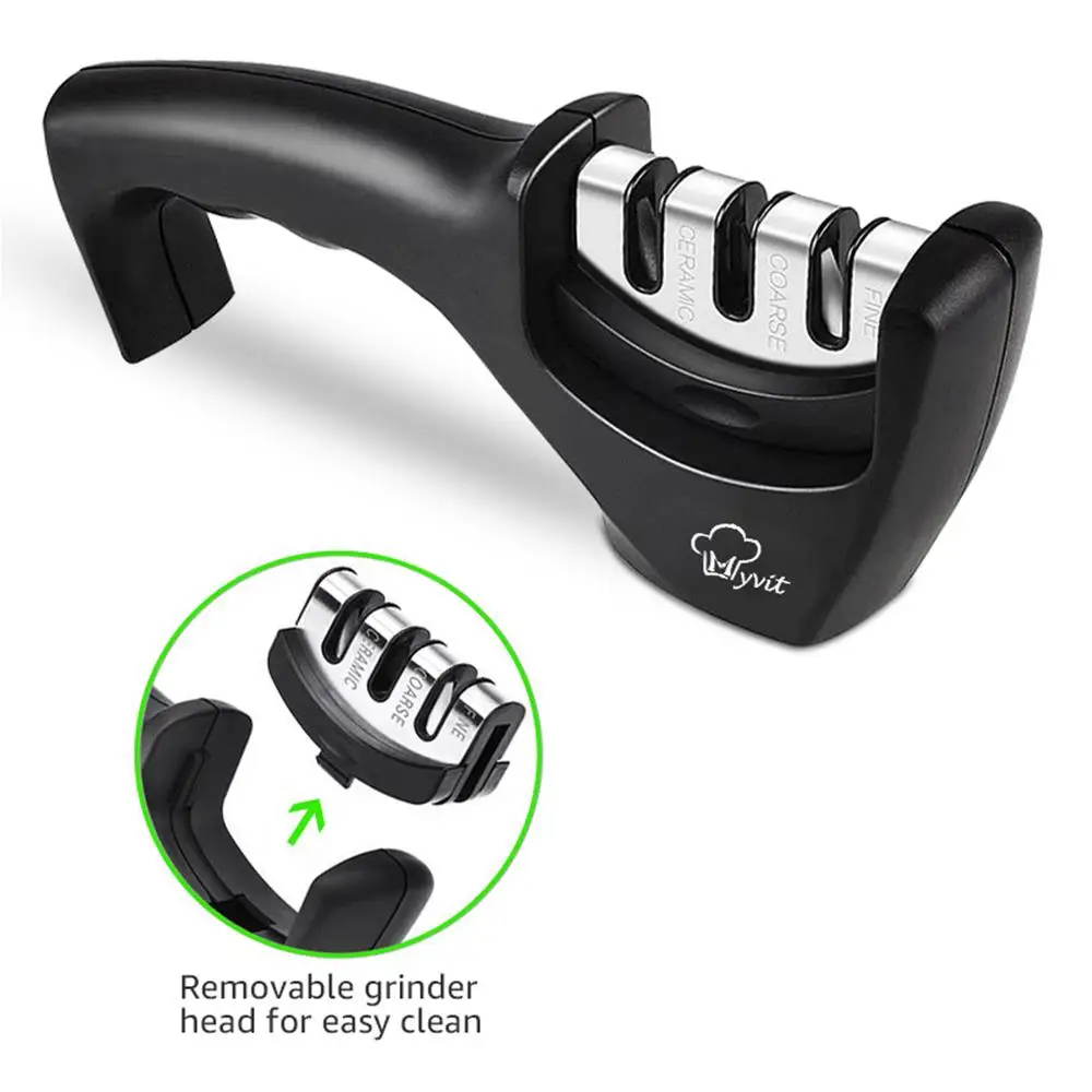 Knife Sharpener 3 Stages Professional Kitchen Sharpening Stone Grinder knives Diamond Stainless Steel Whetstone Sharpener Tool
Knife Sharpener 3 Stages Professional Kitchen Sharpening Stone Grinder knives Diamond Stainless Steel Whetstone Sharpener Tool