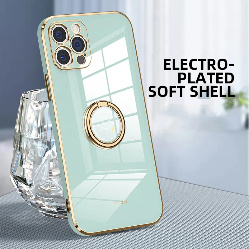 Luxury Shockproof Metal Finger Ring Holder Cell Phone Case For iPhone 12 Pro Max Mini 11 XS XR 8 7 Plus Back Cover Fundas Coque
Luxury Shockproof Metal Finger Ring Holder Cell Phone Case For iPhone 12 Pro Max Mini 11 XS XR 8 7 Plus Back Cover Fundas Coque