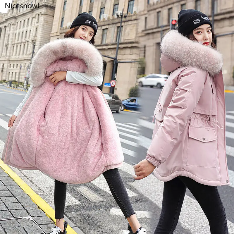 Parka Medium-Length Thick Cotton-Padded Jacket Fur Collar Female Students plus Velvet Korean Fashion Loose Coat women jacket
Parka Medium-Length Thick Cotton-Padded Jacket Fur Collar Female Students plus Velvet Korean Fashion Loose Coat women jacket