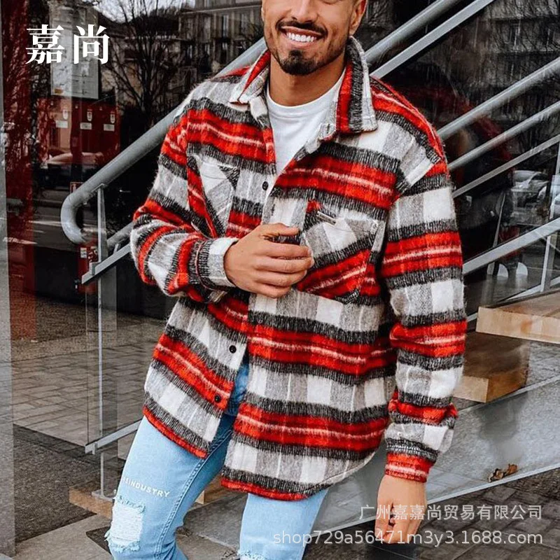 2021 Spring New Hot Sale Fashion Casual European and American Hip-hop Men's Red Plaid Lapel Loose Jacket Clothing
2021 Spring New Hot Sale Fashion Casual European and American Hip-hop Men's Red Plaid Lapel Loose Jacket Clothing
