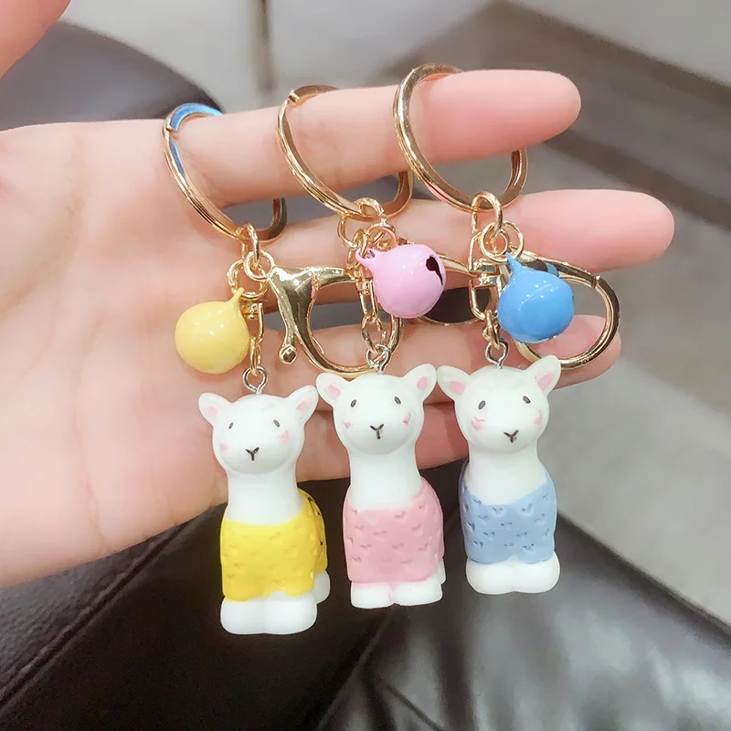 Resin Cartoon Sheep Keychain Cute Little Lamb Alpaca Charm Key Chain Lady Girl Bag Pendant Lucky Love Kids Friend Toy Keyring 
Resin Cartoon Sheep Keychain Cute Little Lamb Alpaca Charm Key Chain Lady Girl Bag Pendant Lucky Love Kids Friend Toy Keyring