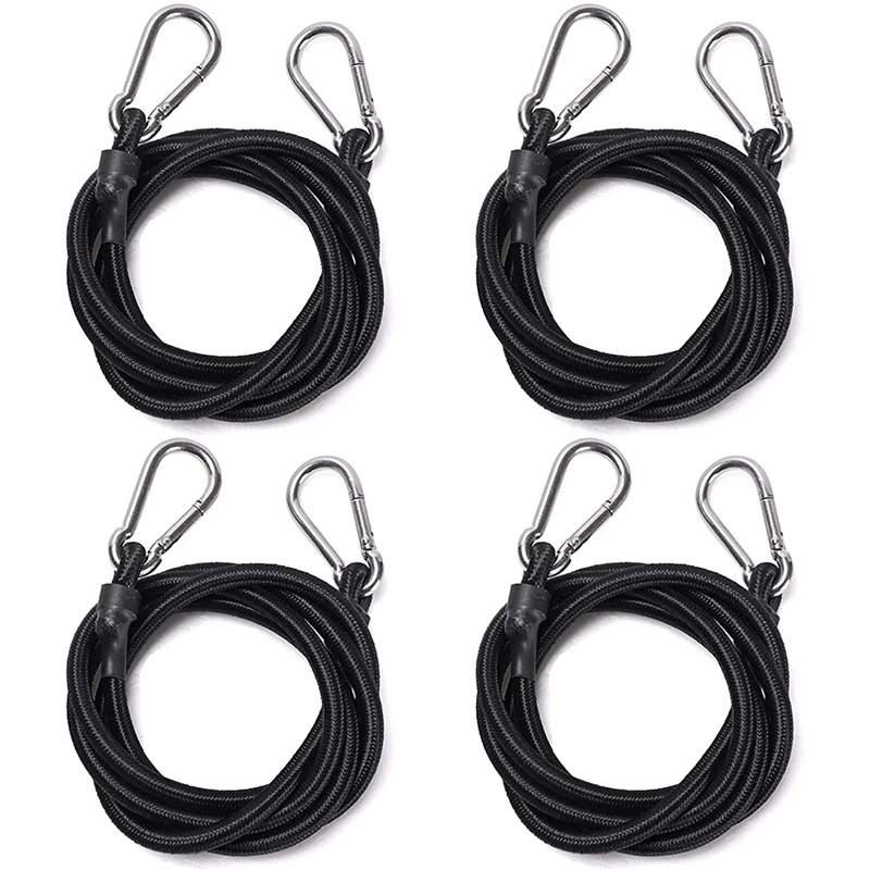 60 Inch Bungee Cords with Hooks 4 Pcs Heavy Duty Black Elastic Rope Straps Latex Bungee Cord with Stainless Steel
60 Inch Bungee Cords with Hooks 4 Pcs Heavy Duty Black Elastic Rope Straps Latex Bungee Cord with Stainless Steel