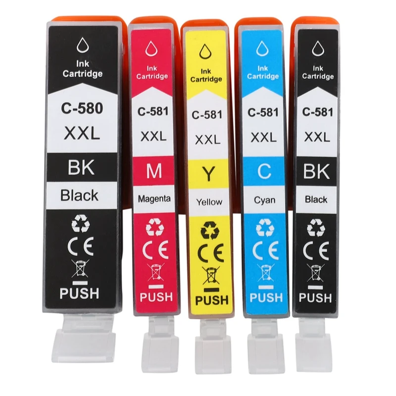 

Printer Cartridges Chip Cartridge for Canon PGI-580BK/CLI-581BK/CLI-581C/CLI-581M CLI-581Y,5 Pcs