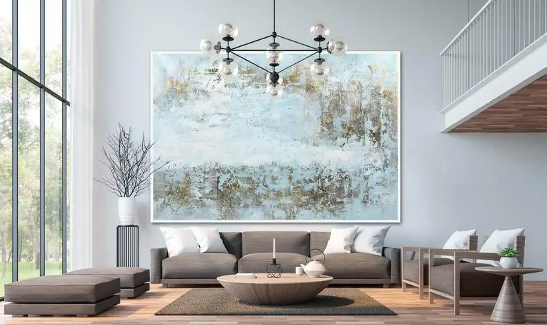 Blue Gold Abstract Original Painting, Large Wall Art, Modern Oversize Canvas, Contemporary Decor, Abstract Art, Extra Large
Blue Gold Abstract Original Painting, Large Wall Art, Modern Oversize Canvas, Contemporary Decor, Abstract Art, Extra Large