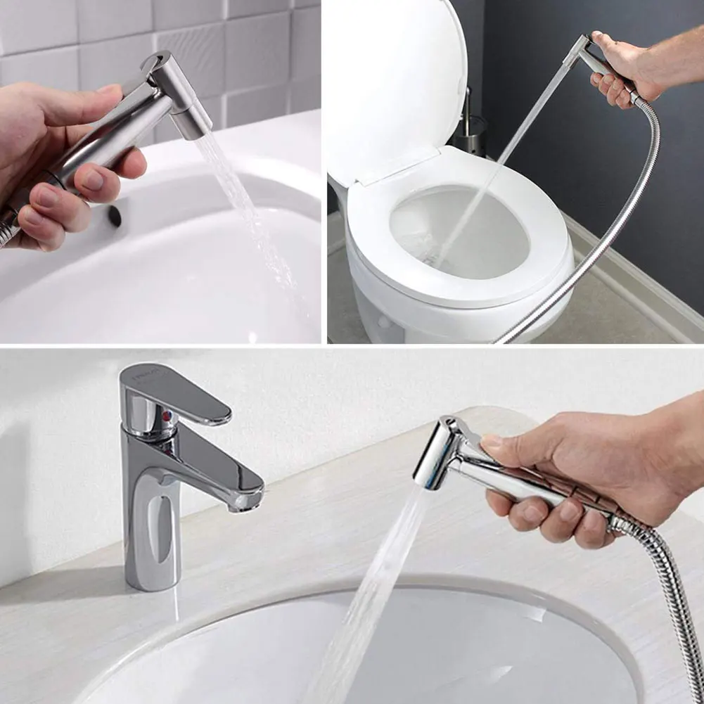 Handheld Toilet bidet sprayer set Kit Stainless Steel Hand Bidet faucet for Bathroom hand sprayer shower head self cleaning
Handheld Toilet bidet sprayer set Kit Stainless Steel Hand Bidet faucet for Bathroom hand sprayer shower head self cleaning