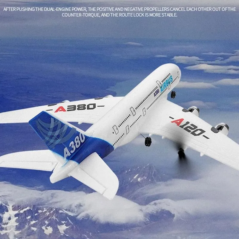 

A120 Airbus A380 Airplane Toys 2.4G 3Ch Rc Aircraft Fixed Wing Plane Outdoor Toys Drone A120-A380 Rc Plane Toys Glider