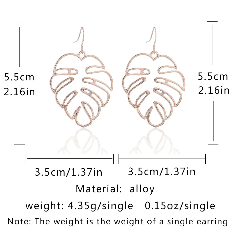 Bohemian Hollow Monstera Leaf Dangle Drop Earrings For Women Jewelry Accessories Holiday Party Gift Hollow Leaves Earrings
Bohemian Hollow Monstera Leaf Dangle Drop Earrings For Women Jewelry Accessories Holiday Party Gift Hollow Leaves Earrings