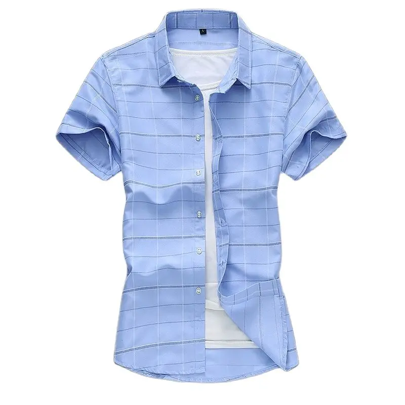 

Рубашка с коротким рукавом CEN, Повседневная деловая рубашка в шотландскую клетку, топ оверсайз, с одним ребром спереди, без карманов, весна/л...