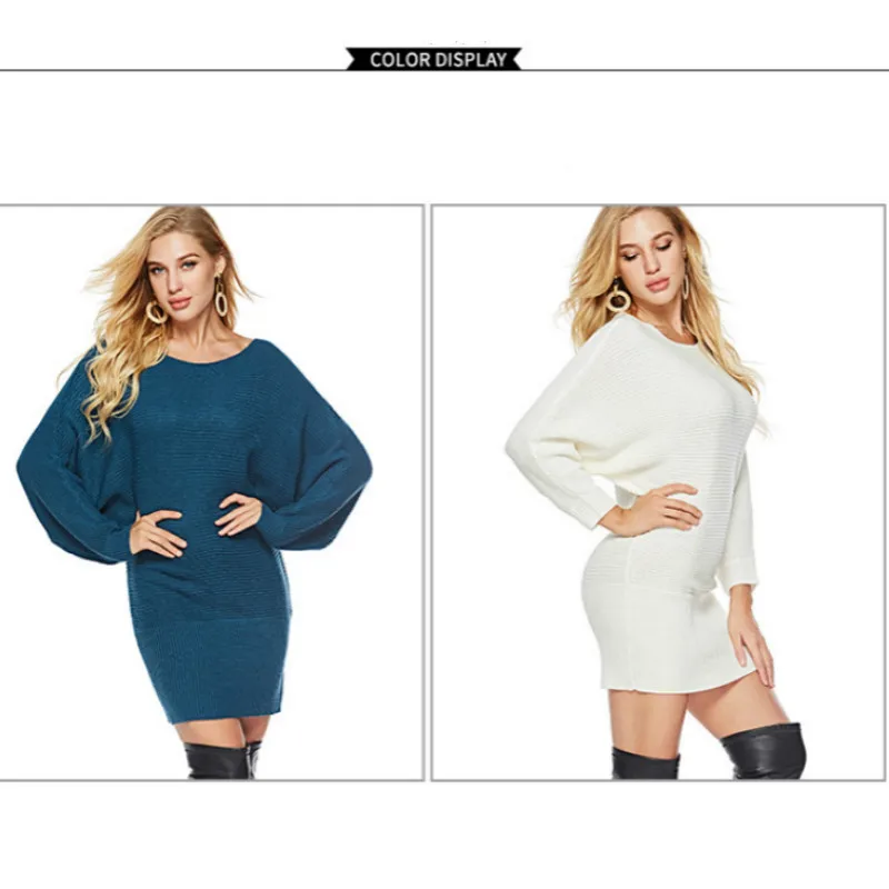 Bat Sleeve Women Sweaters 2020 Autumn and Winter New Casual Pullover Knitted Sweater Long Sleeve Sweater Dress
Bat Sleeve Women Sweaters 2020 Autumn and Winter New Casual Pullover Knitted Sweater Long Sleeve Sweater Dress