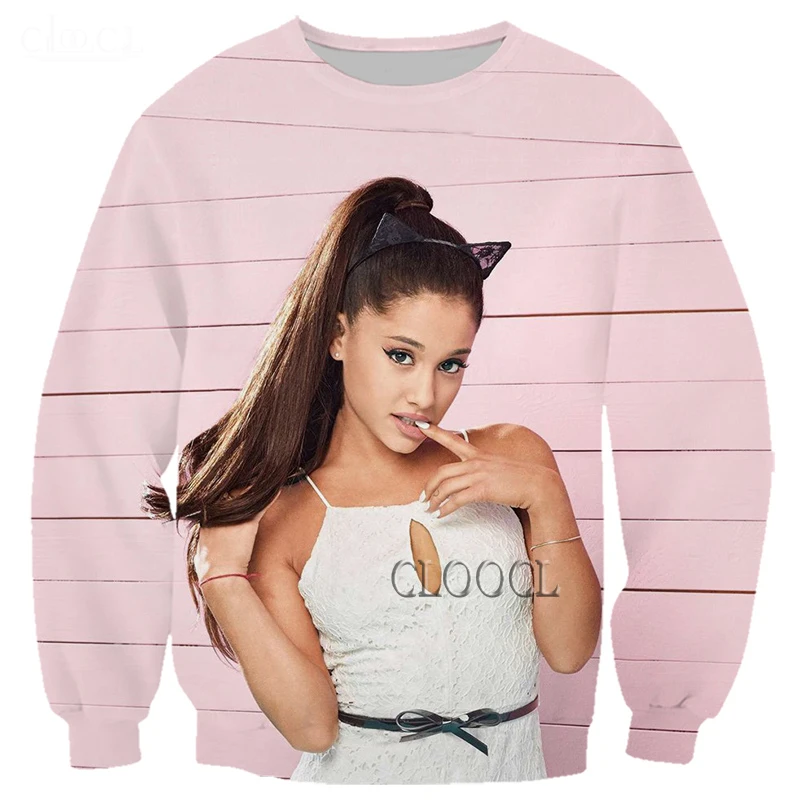 CLOOCL Singer Ariana Grande 3D Print Men Women Sweatshirts Harajuku Hip Hop Fashion Hot Selling Tracksuit Tops Drop Shipping
CLOOCL Singer Ariana Grande 3D Print Men Women Sweatshirts Harajuku Hip Hop Fashion Hot Selling Tracksuit Tops Drop Shipping