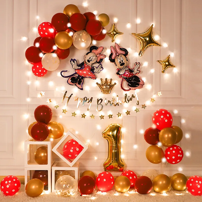 1set Mickey Minnie Mouse Disney Balloon Set Boys and Girls One-year-old Birthday Party Decoration Globos Baby Shower Decorations
1set Mickey Minnie Mouse Disney Balloon Set Boys and Girls One-year-old Birthday Party Decoration Globos Baby Shower Decorations